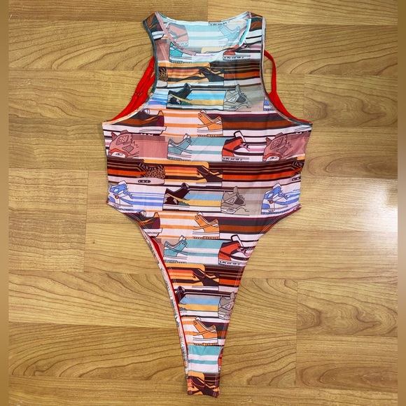 Sneaker Print Mesh Bodysuit - Picture 3 of 7